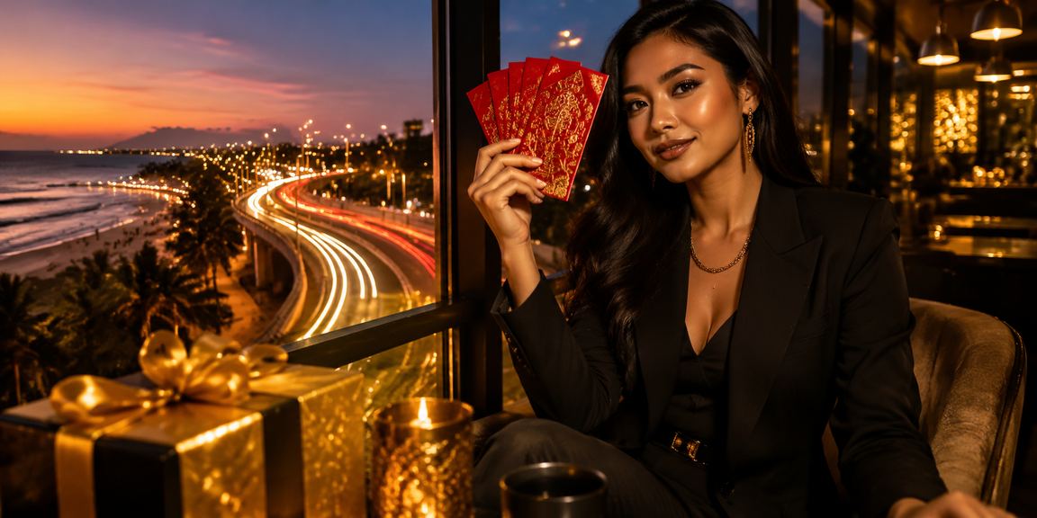 Bonus merah dan kopi Vietnam sebagai ilustrasi promo deposit dan hadiah platform