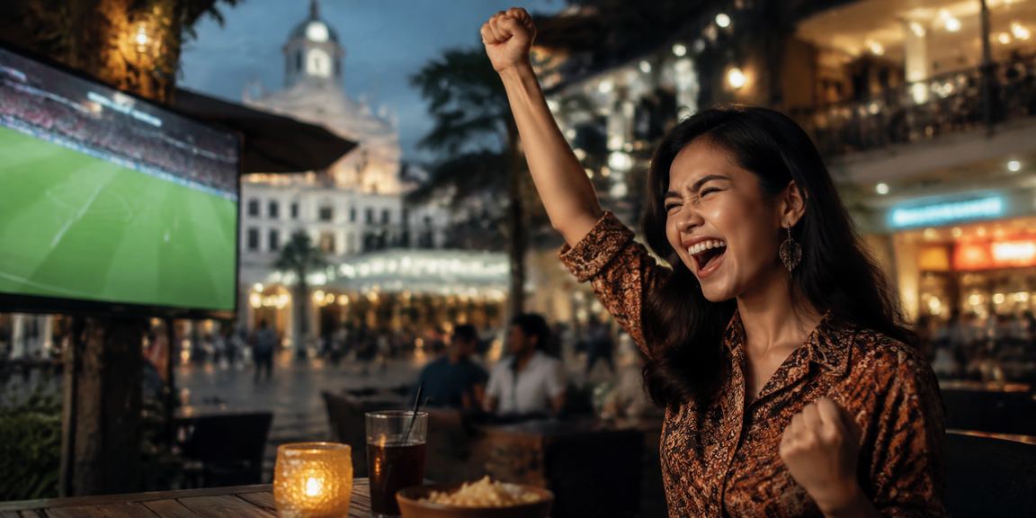 Suasana santai dengan kopi Vietnam dan ilustrasi cashback bonus di platform digital