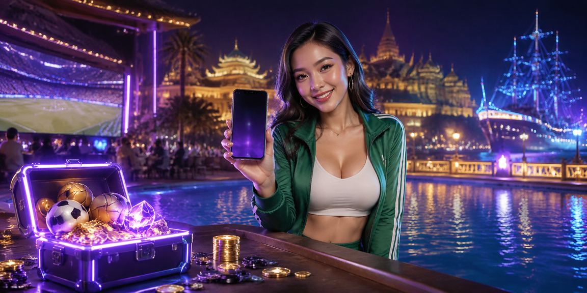 Taruhan olahraga neon di texas189 dengan antarmuka digital modern